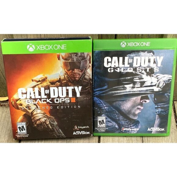 Call of Duty Black Ops III 3 Xbox One HARDENED EDITION Incomplete With Ghosts - Picture 1 of 12